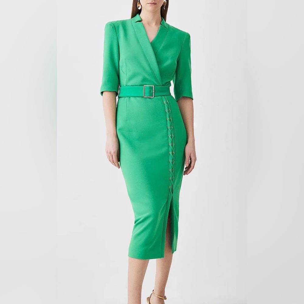 Karen Millen Lace up Forever Midi dress